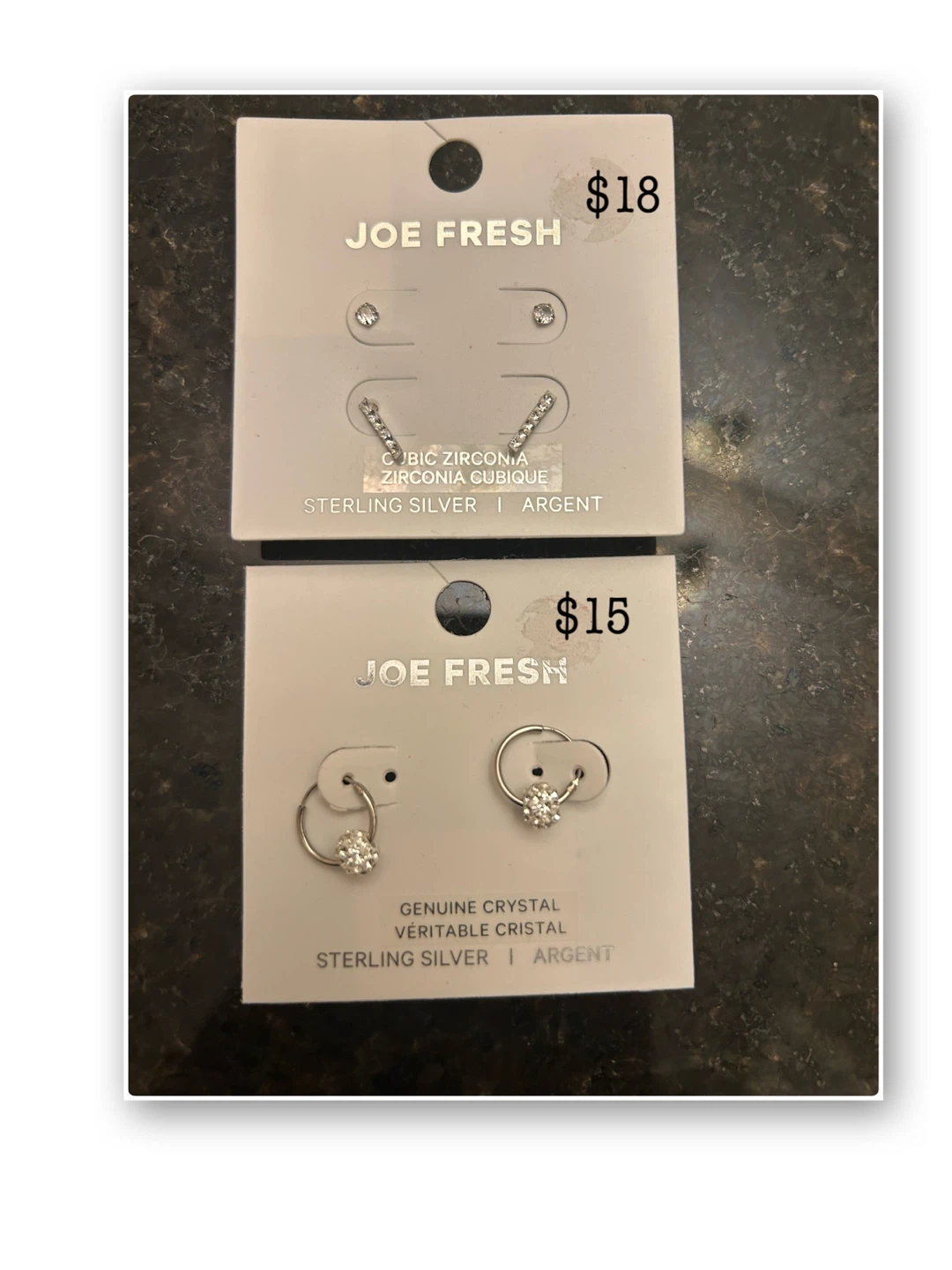 Joe Fresh Sterling Silver Earrings Set