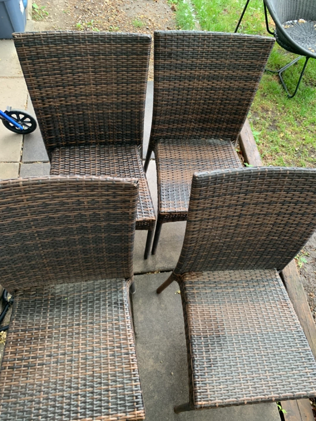 Wicker Patio Dining Chairs - Set of 4 - photo 2