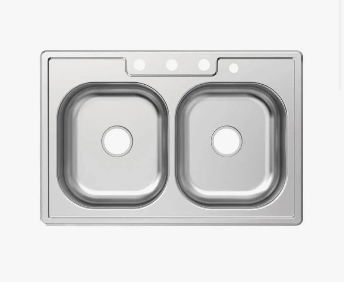 Glacier Bay 33 in. Double Bowl Top Mount Kitchen Sink - photo 5