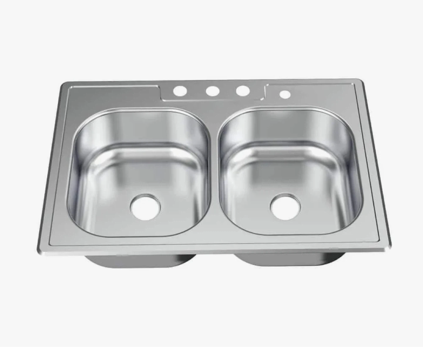 Glacier Bay 33 in. Double Bowl Top Mount Kitchen Sink - photo 4