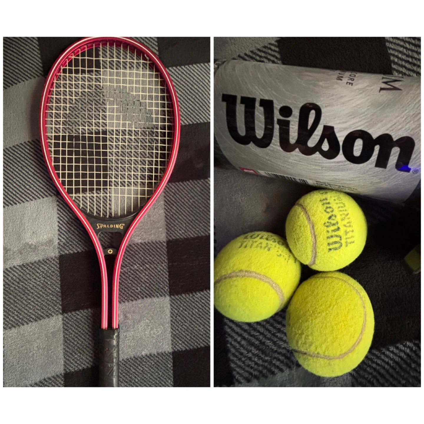(Spalding) Pink Tennis Racket - *With Balls*