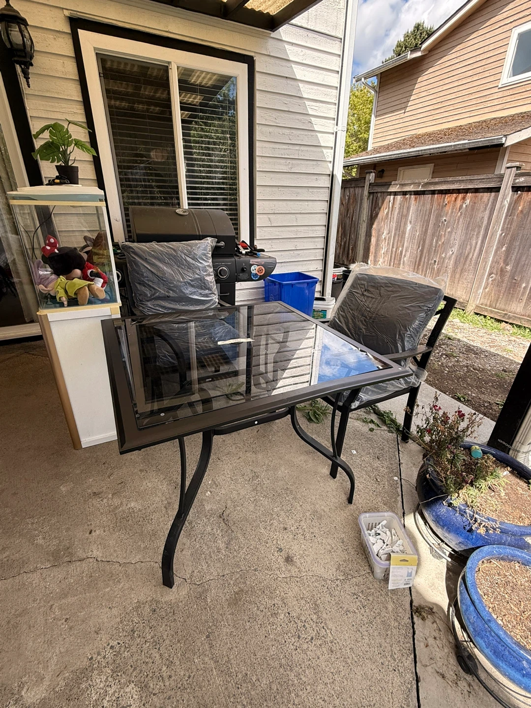Black Outdoor Dining Chairs (Set of 4)