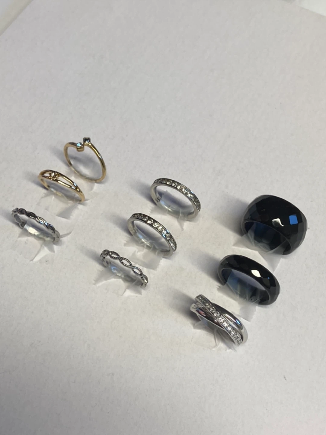 Assorted Rings - Gold Tone, Silver Tone, and Black - photo 3