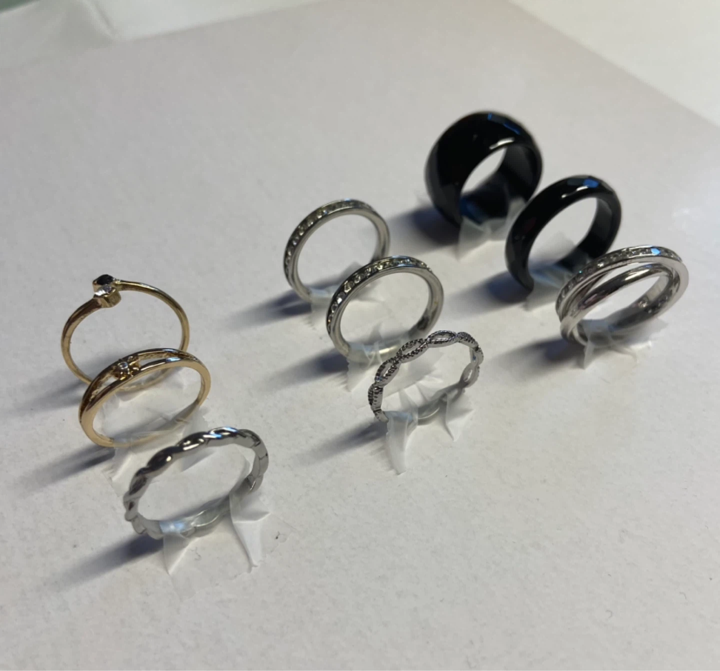 Assorted Rings - Gold Tone, Silver Tone, and Black