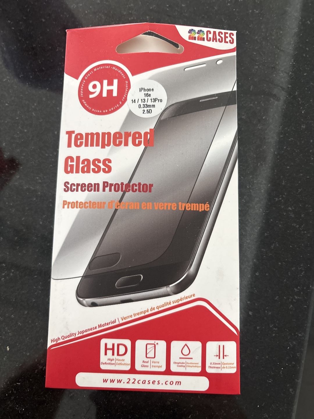 CASES Tempered Glass Screen Protector for iPhone 14/13/13Pro/16e