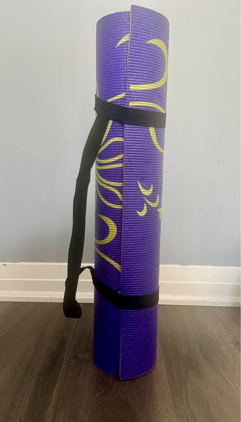 Purple Yoga Mat with Floral Design - photo 2