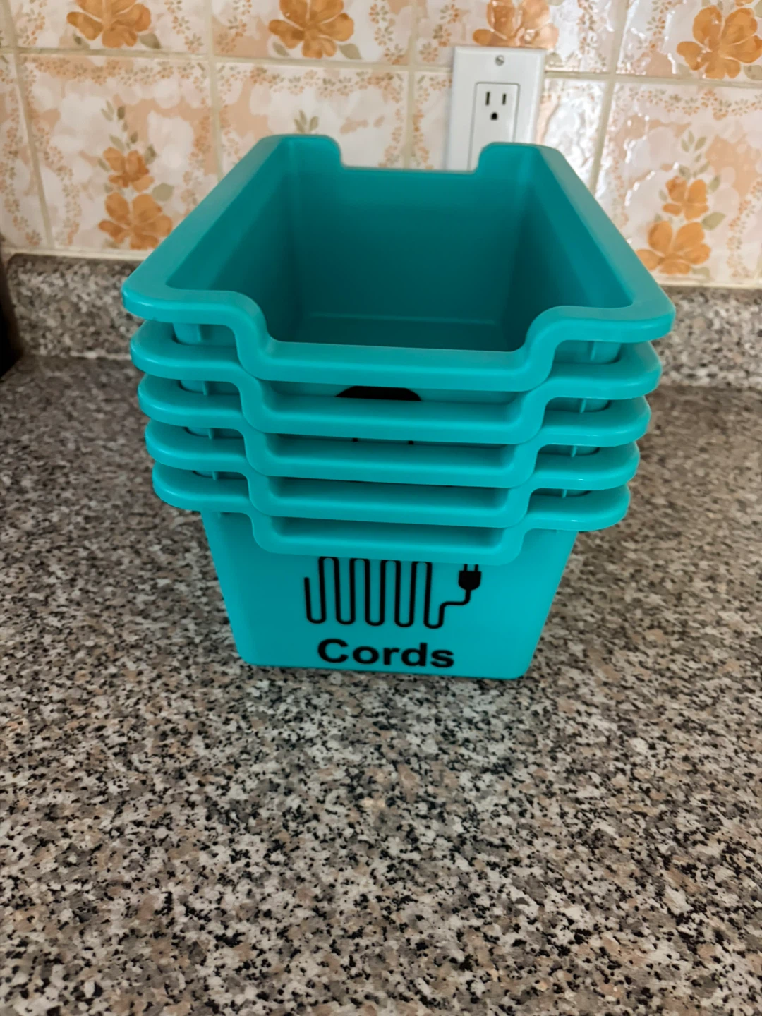 CREATIVITY Rectangular Storage Bins - Teal (Set of 5) - photo 3