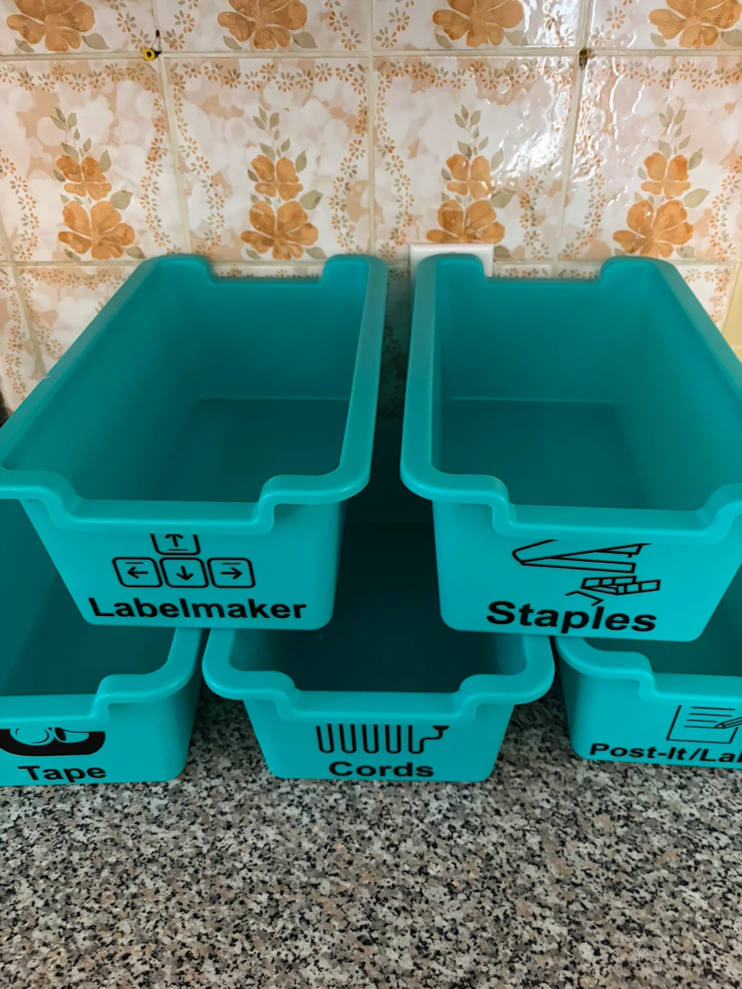 CREATIVITY Rectangular Storage Bins - Teal (Set of 5) - photo 2