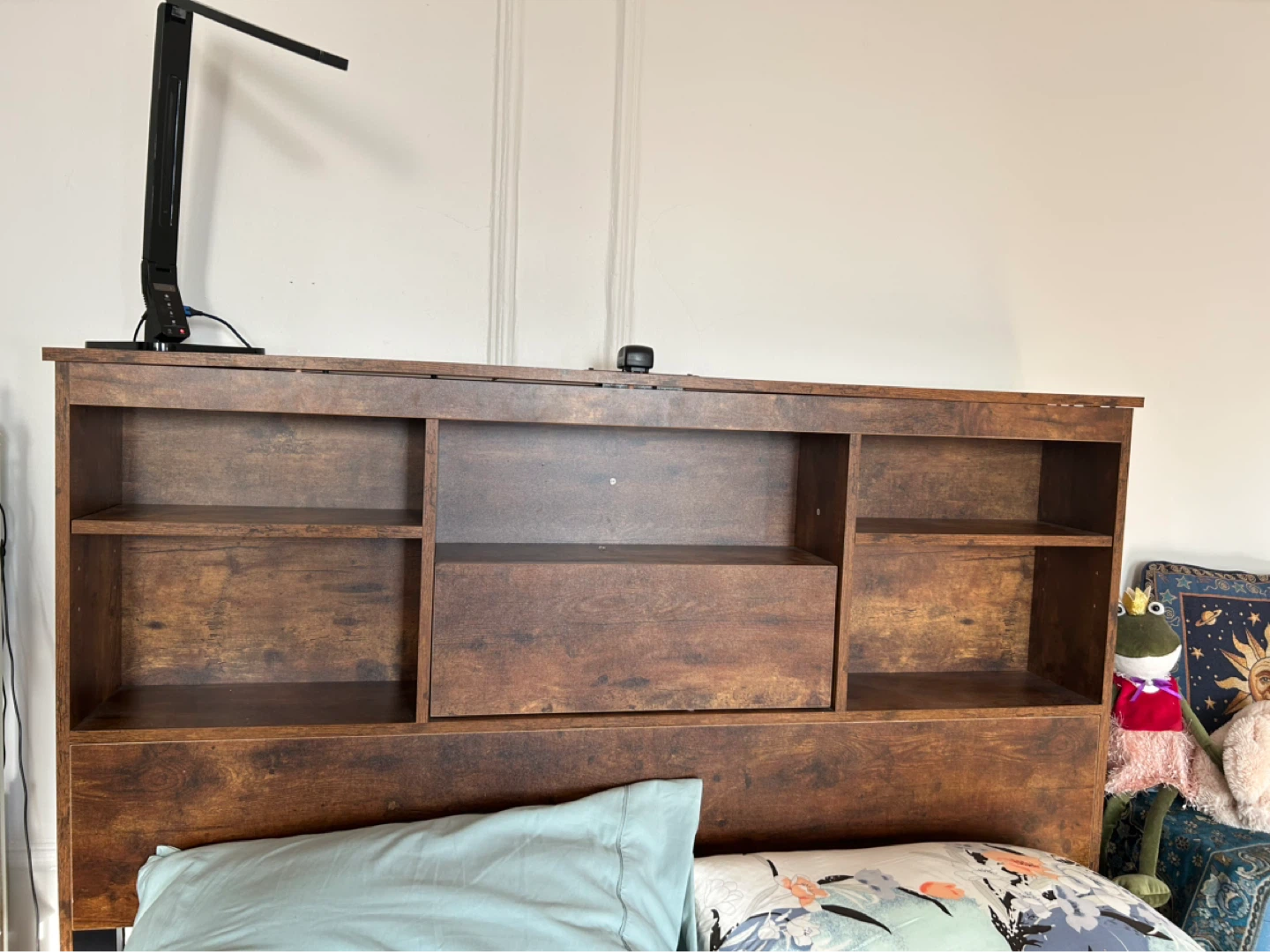 Full Size Storage Bed with Headboard and Shelves - photo 2