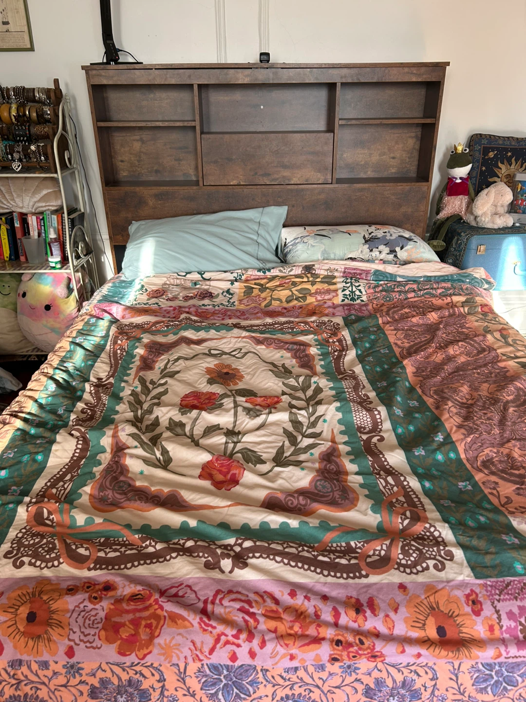 Full Size Storage Bed with Headboard and Shelves - photo 3