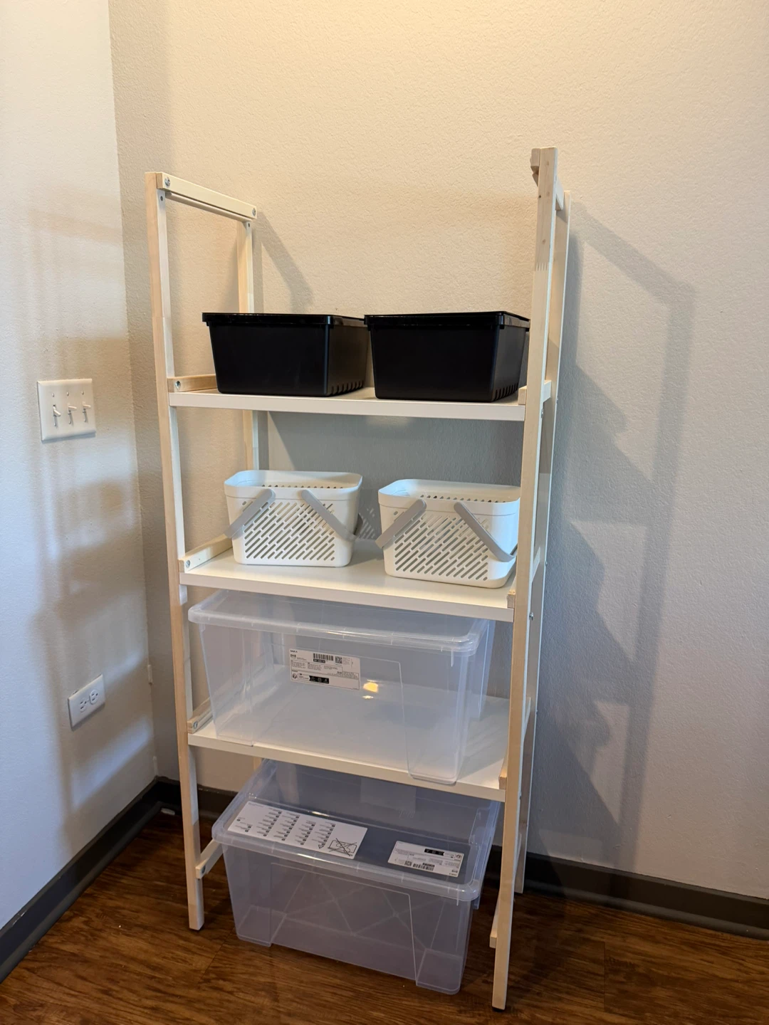 Modern Shelving Unit + Storage Bins Set