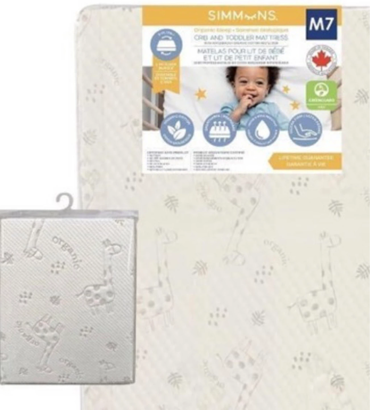 Simmons Organic Sleep Crib and Toddler Mattress