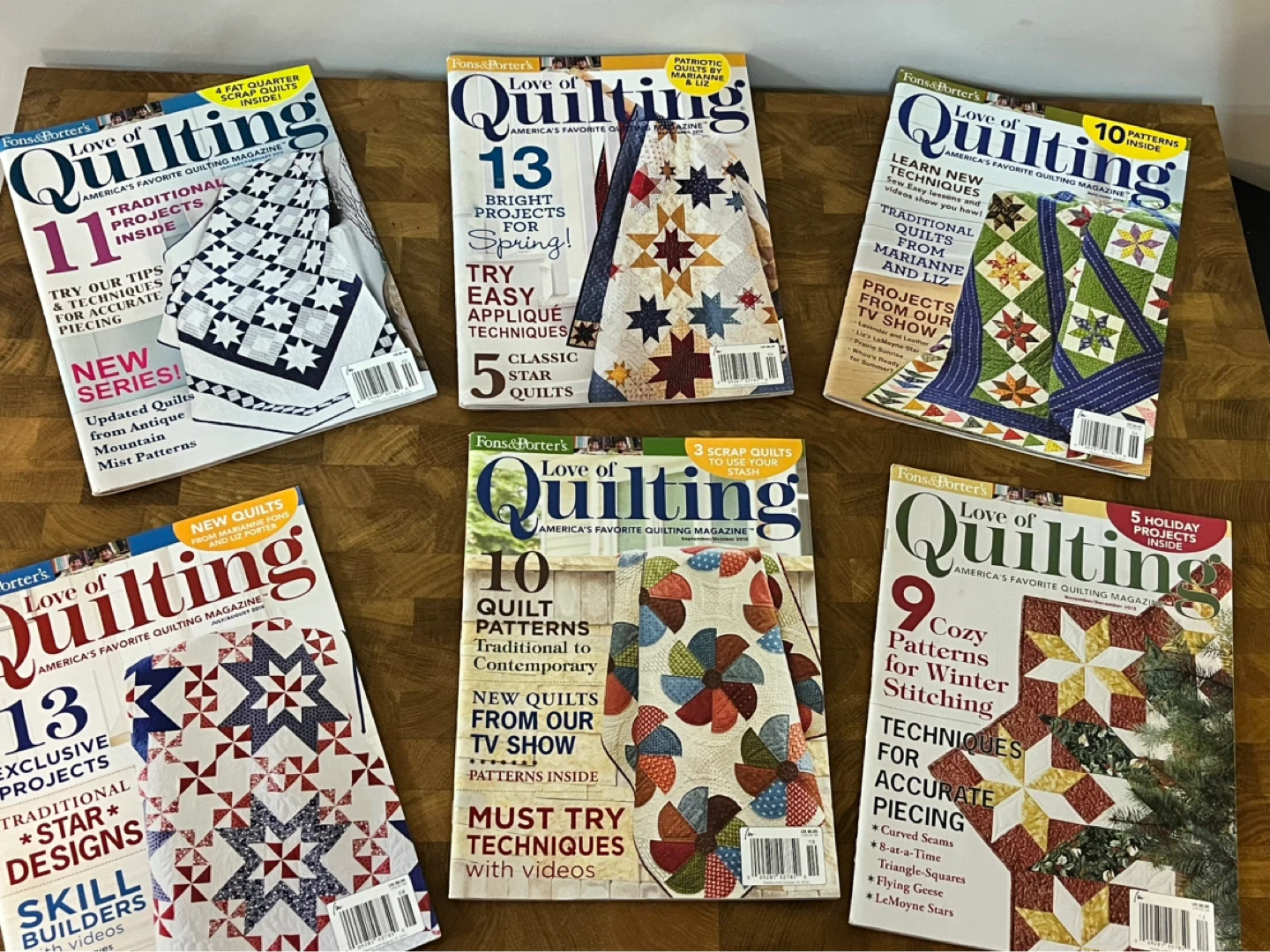 ✨Complete✨ Love of Quilting Magazine Collection - 2015