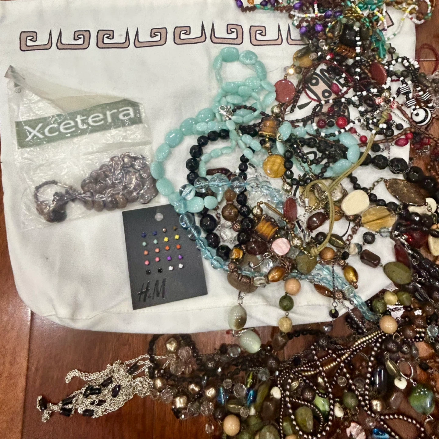 Assorted Necklace and Jewellery Lot with Tote Bag - photo 3
