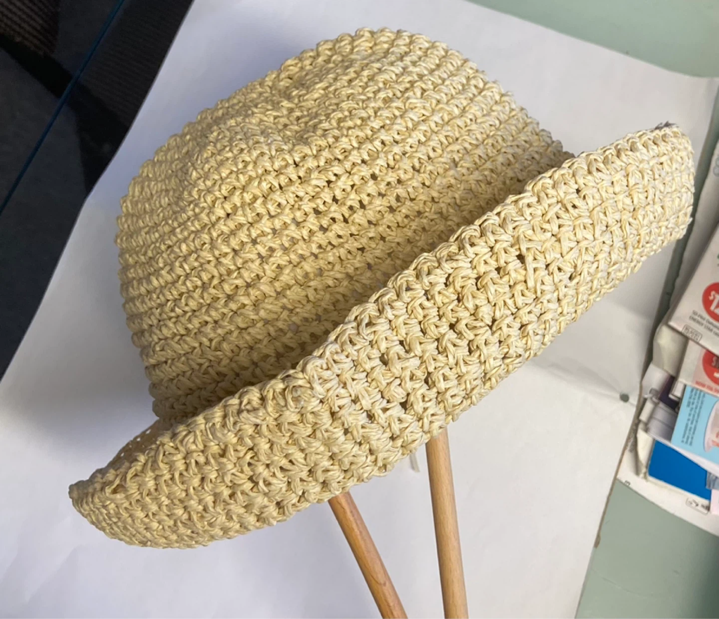 Woven Straw Bucket Hat - photo 2