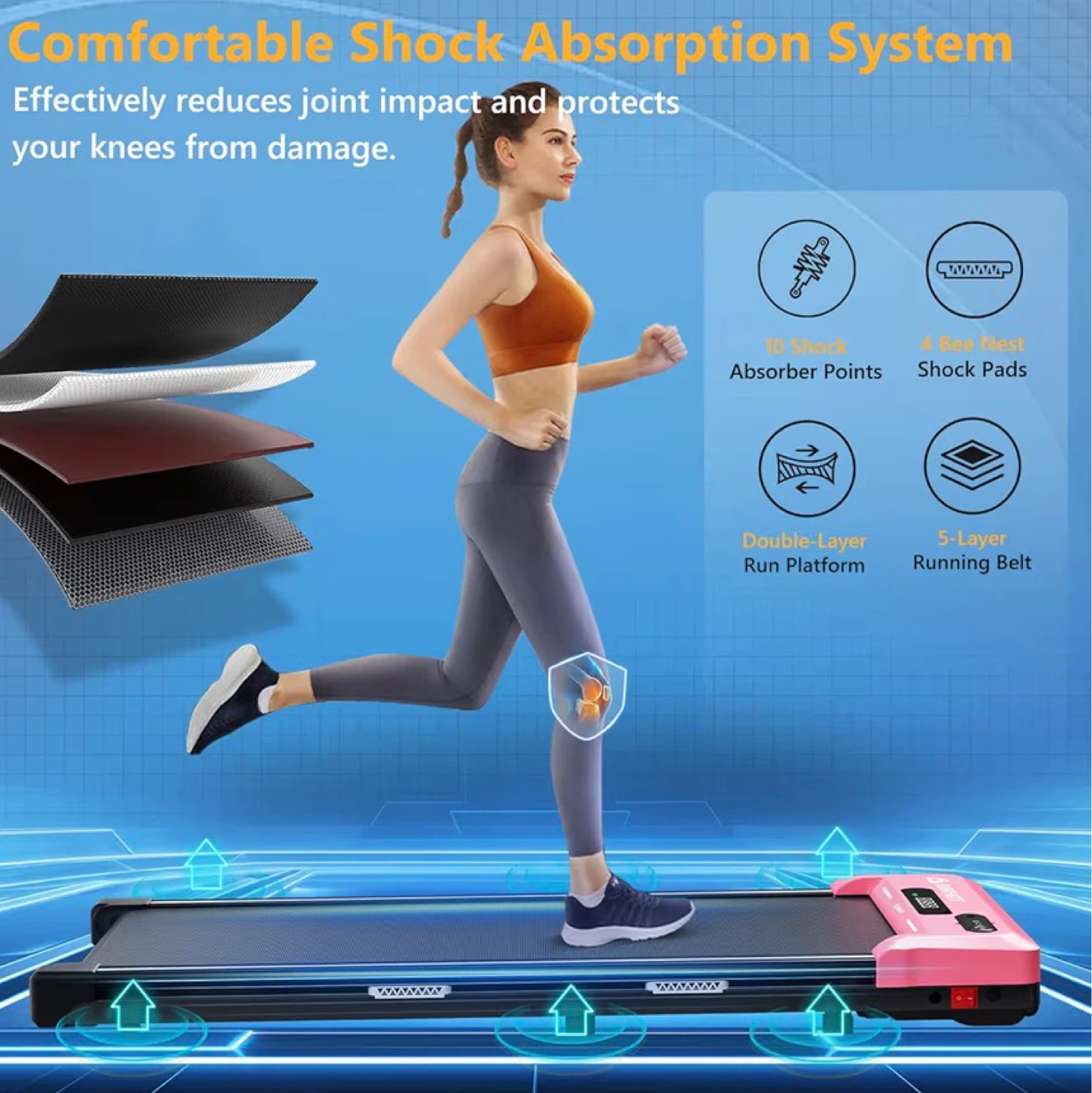 AIRFIT Pink Folding Treadmill with Remote - photo 2