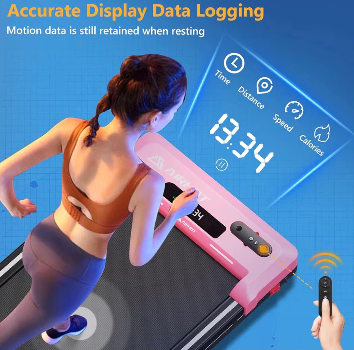 AIRFIT Pink Folding Treadmill with Remote - photo 3