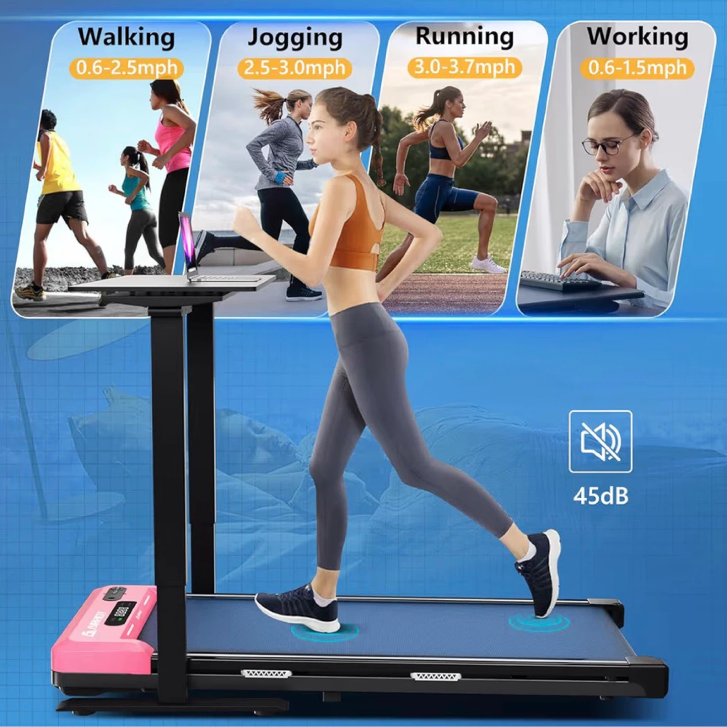 AIRFIT Pink Folding Treadmill with Remote - photo 5