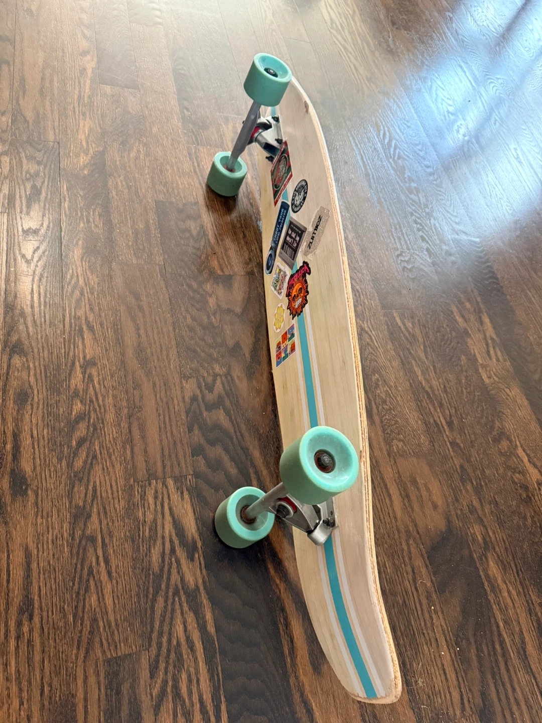 Cruiser Skateboard with Teal Wheels - photo 2