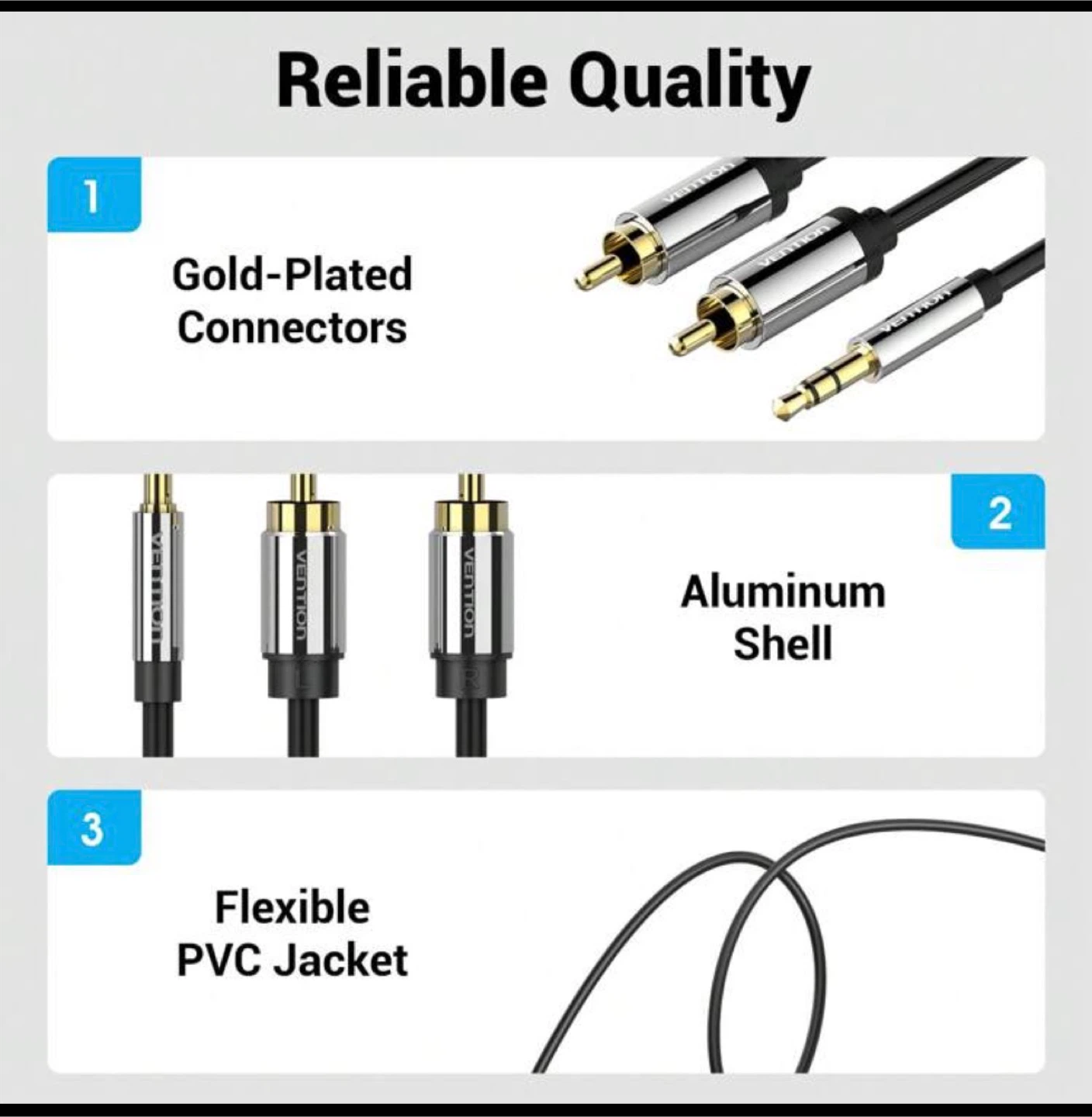 Vention 3.5mm to 2RCA Audio Cable - photo 5