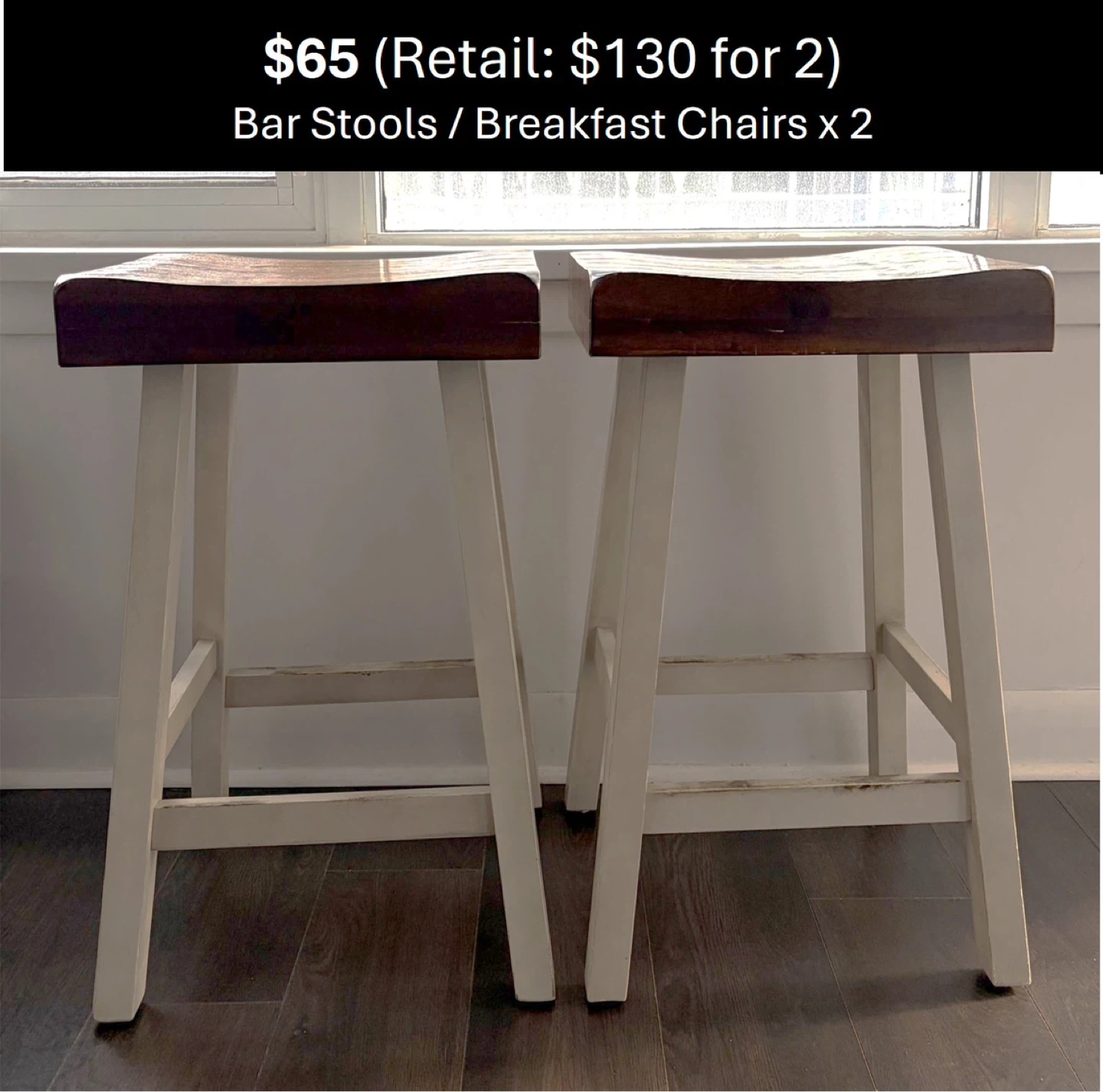 Bar Stools / Breakfast Chairs - Set of 2