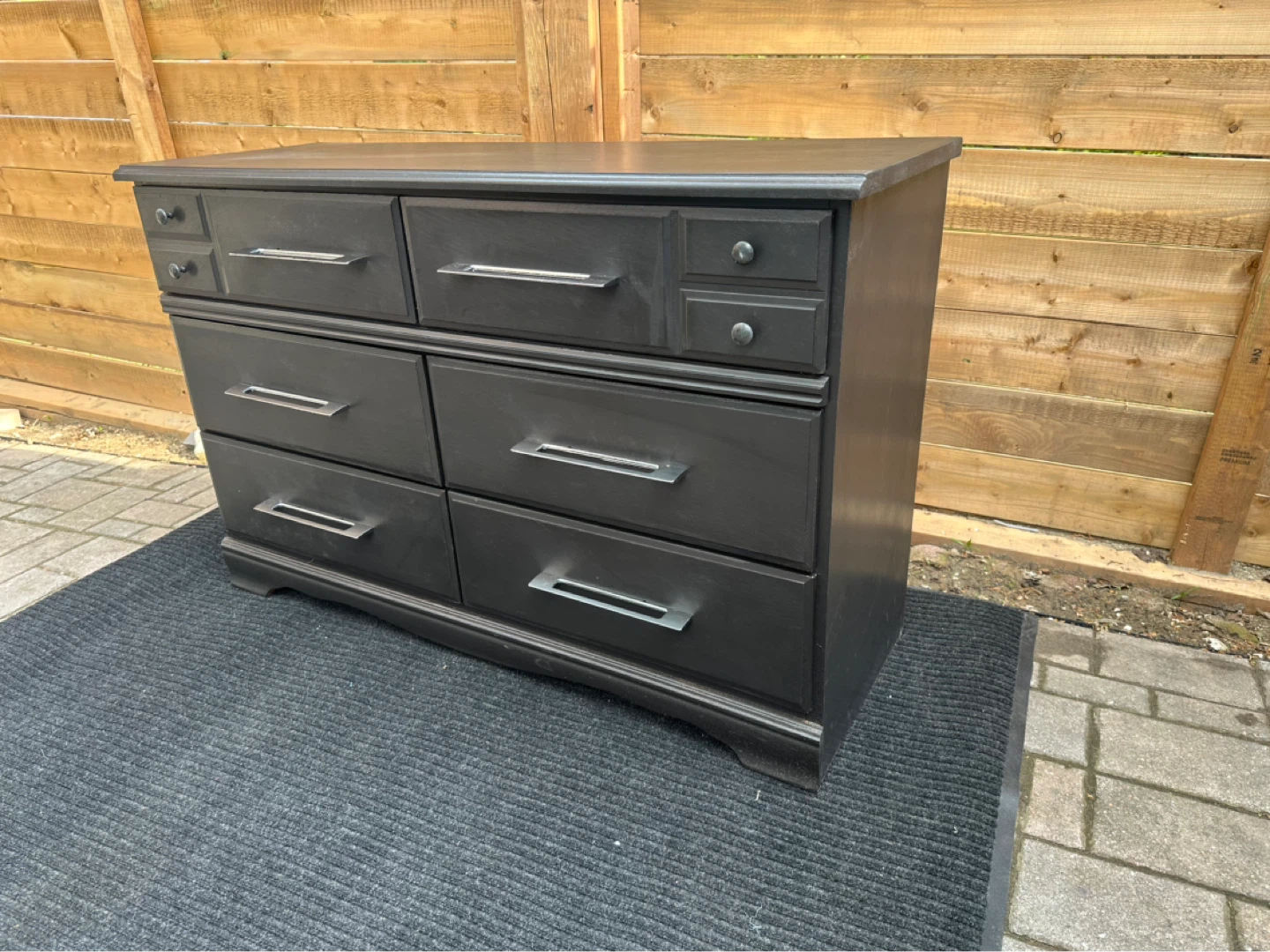 Black 6 Drawer Dresser - photo 2
