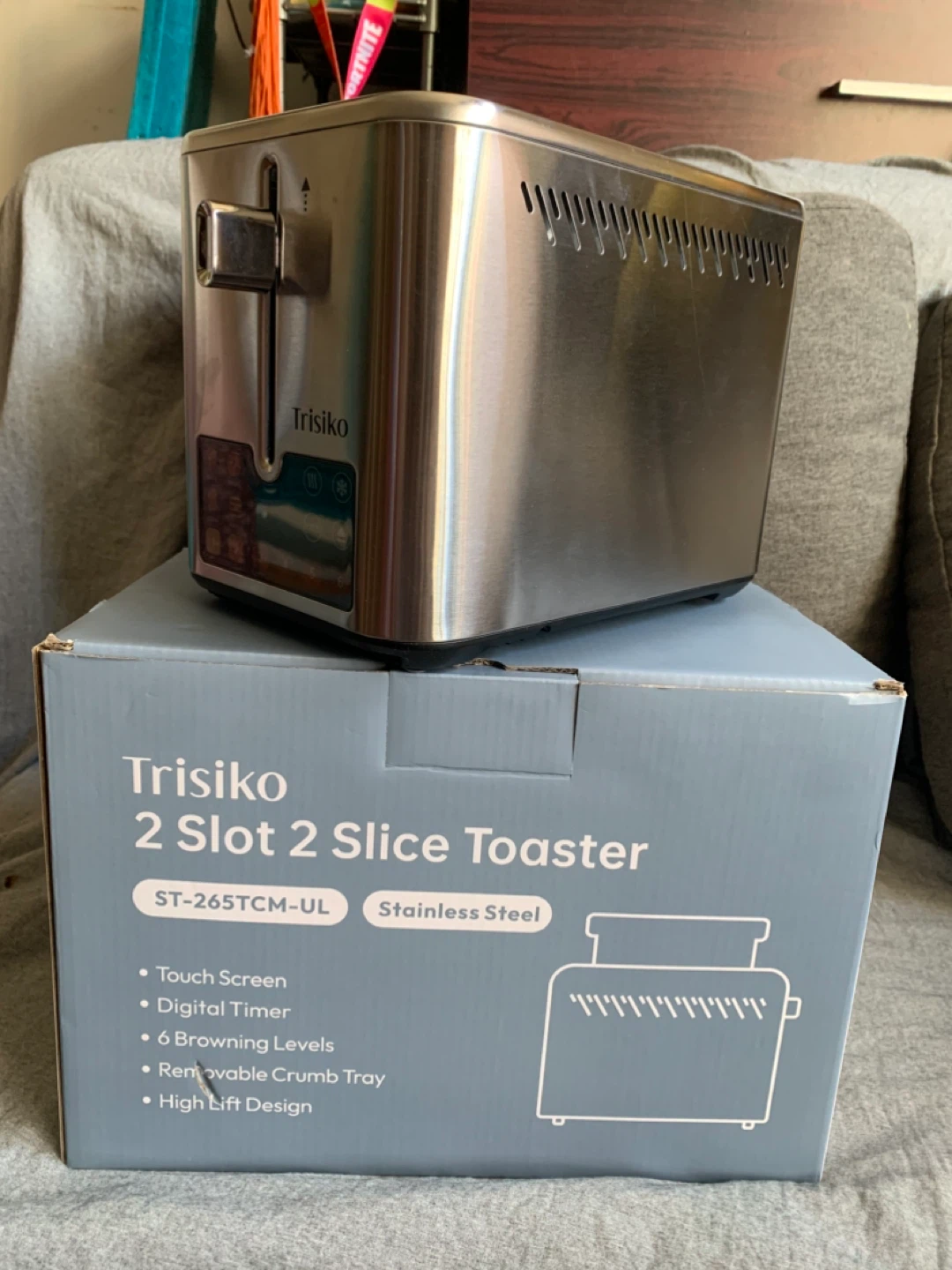 Trisiko 2 Slot 2 Slice Toaster Stainless Steel ST-265TCM-UL - photo 2