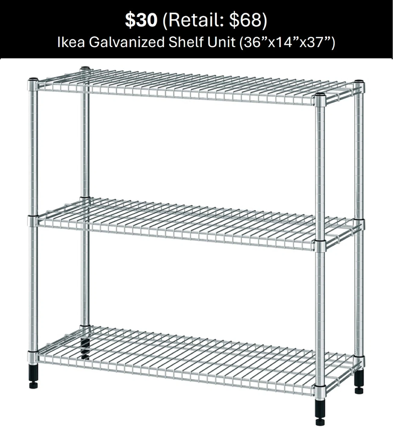 Ikea Galvanized Shelf Unit