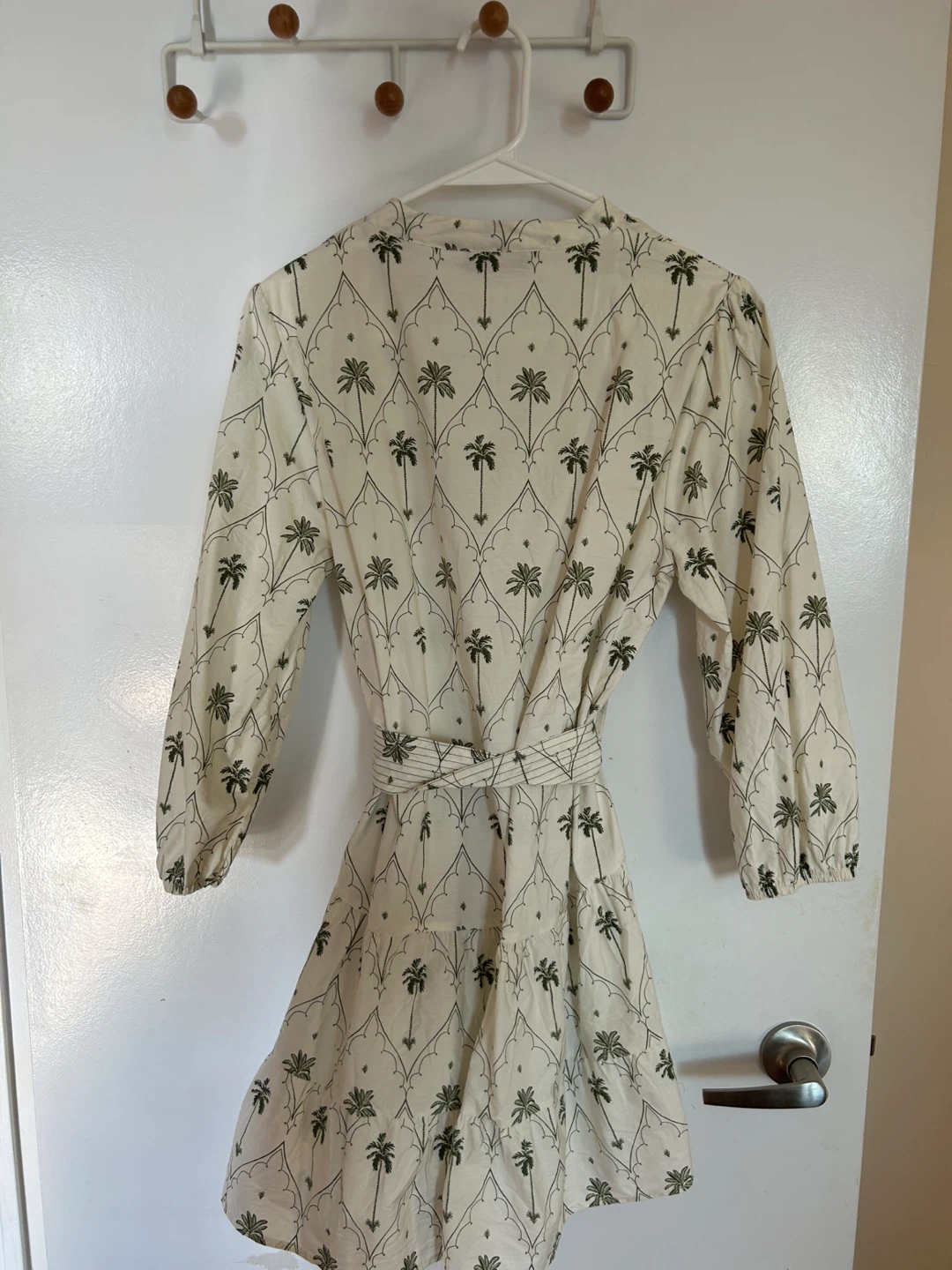 ZARA Palm Tree Print Wrap Dress