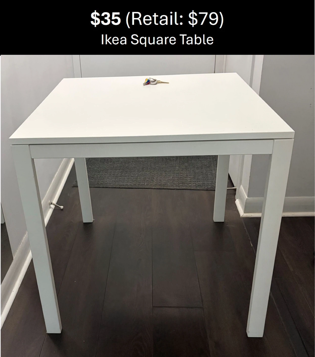 Ikea Square Table - White