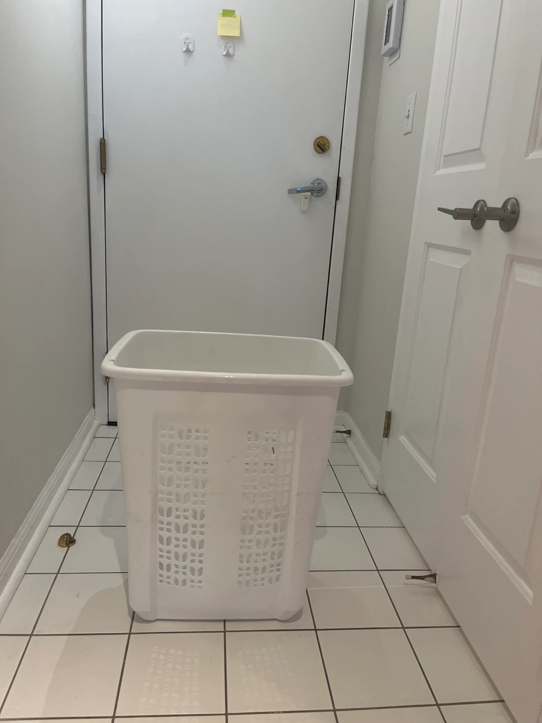 White Laundry Basket