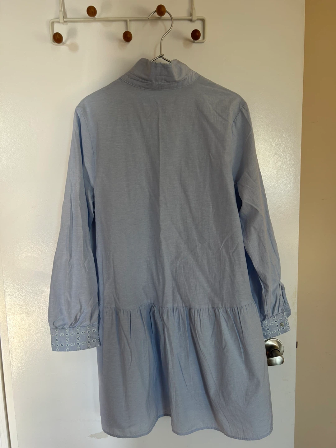 Light Blue Embroidered Mini Dress - photo 2
