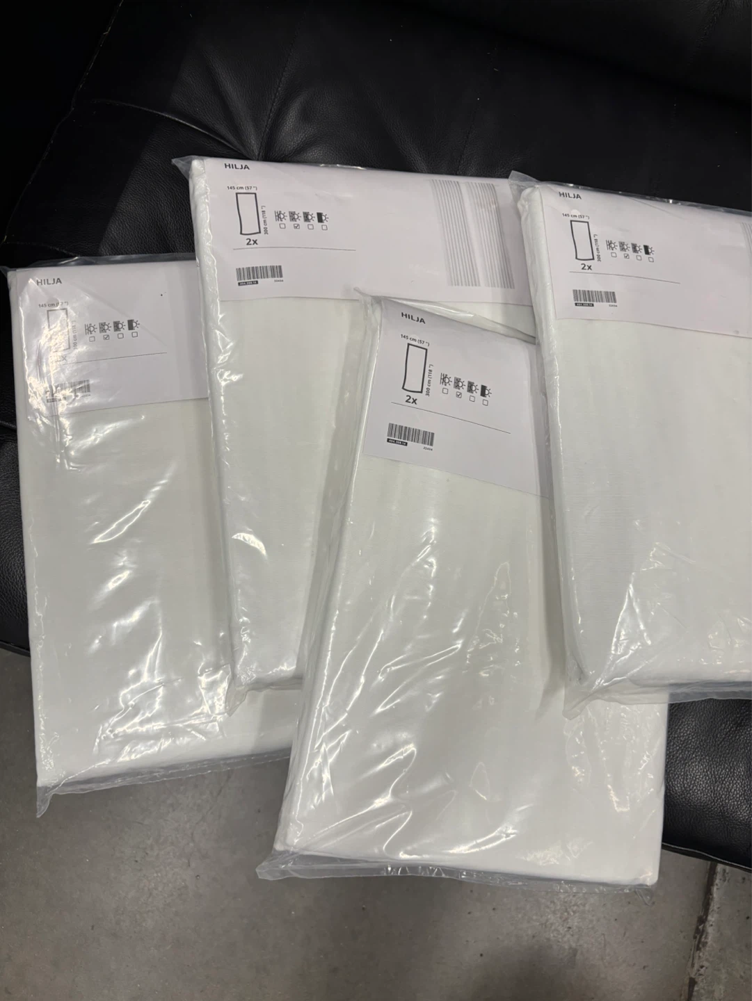 IKEA HILJA Curtains - White, 2x 145x300 cm (57x118") - photo 2