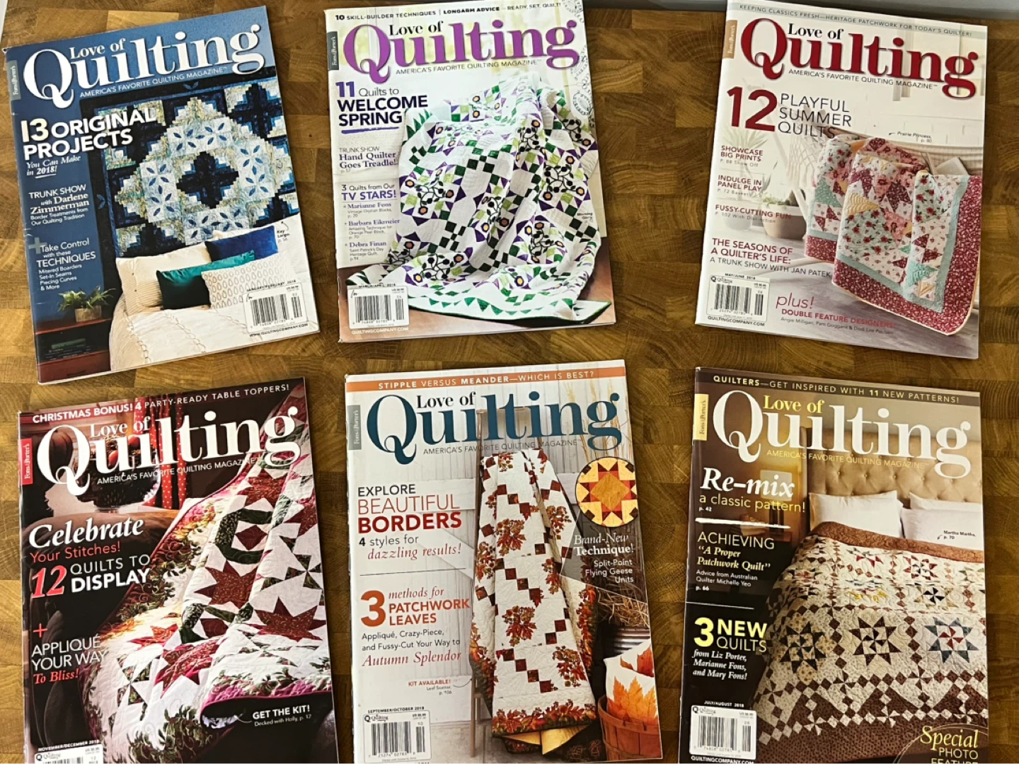 ✨Complete✨ Love of Quilting Magazine Collection - 2018