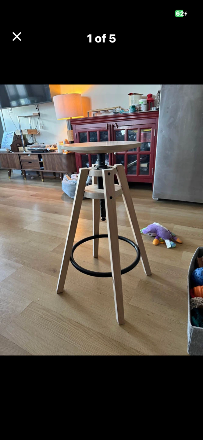 IKEA DALFRED Bar Stool - Black