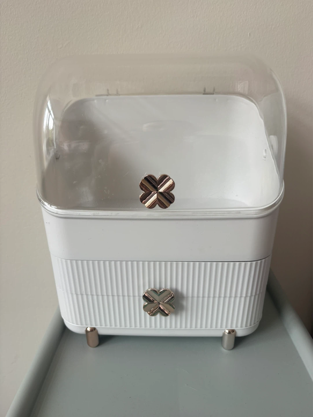 White Makeup Organizer with 2 Drawers - photo 2