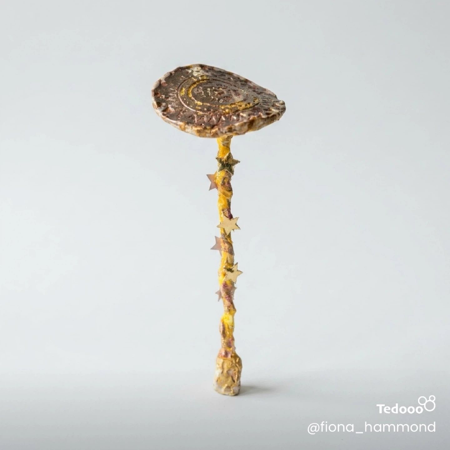 Handmade Ceramic Mushroom Wand