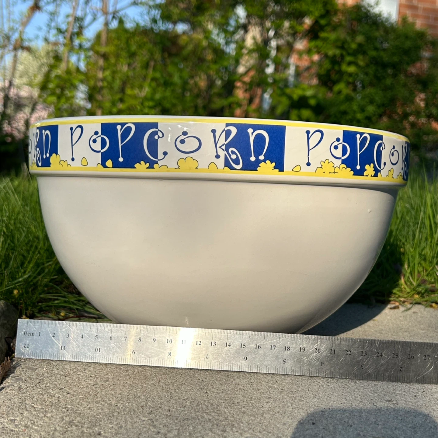 Large Ceramic Popcorn Bowl
