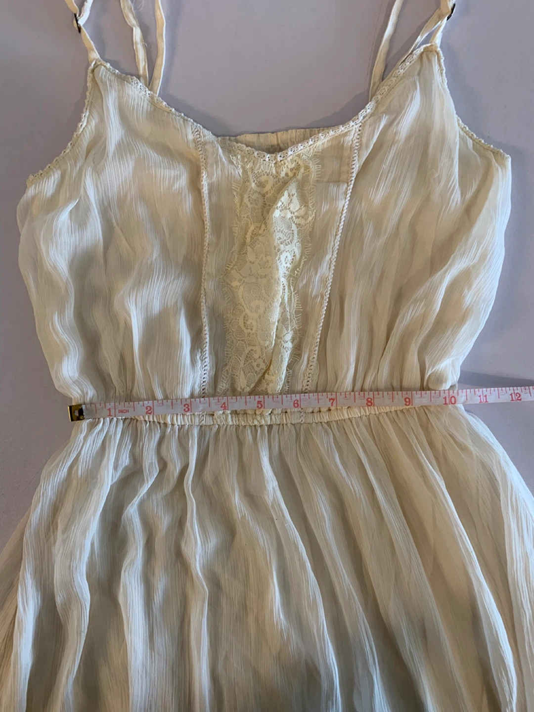 Hollister Cream Lace Trim Slip Dress - Size M - photo 5
