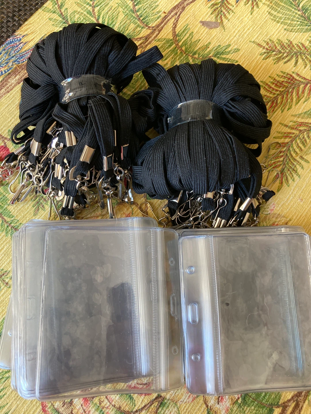 Black Lanyards with ID Badge Holders