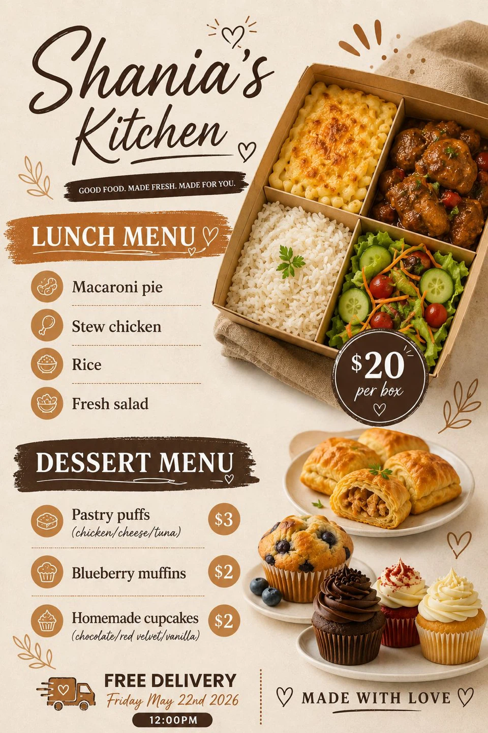 Shania's Kitchen Lunch Specials