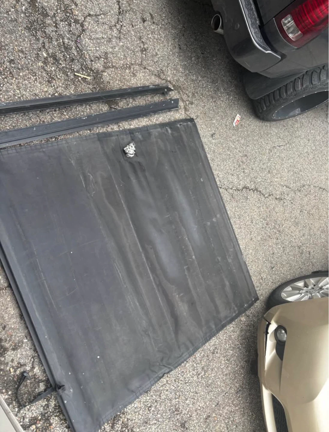 Black Tonneau Cover and Rails