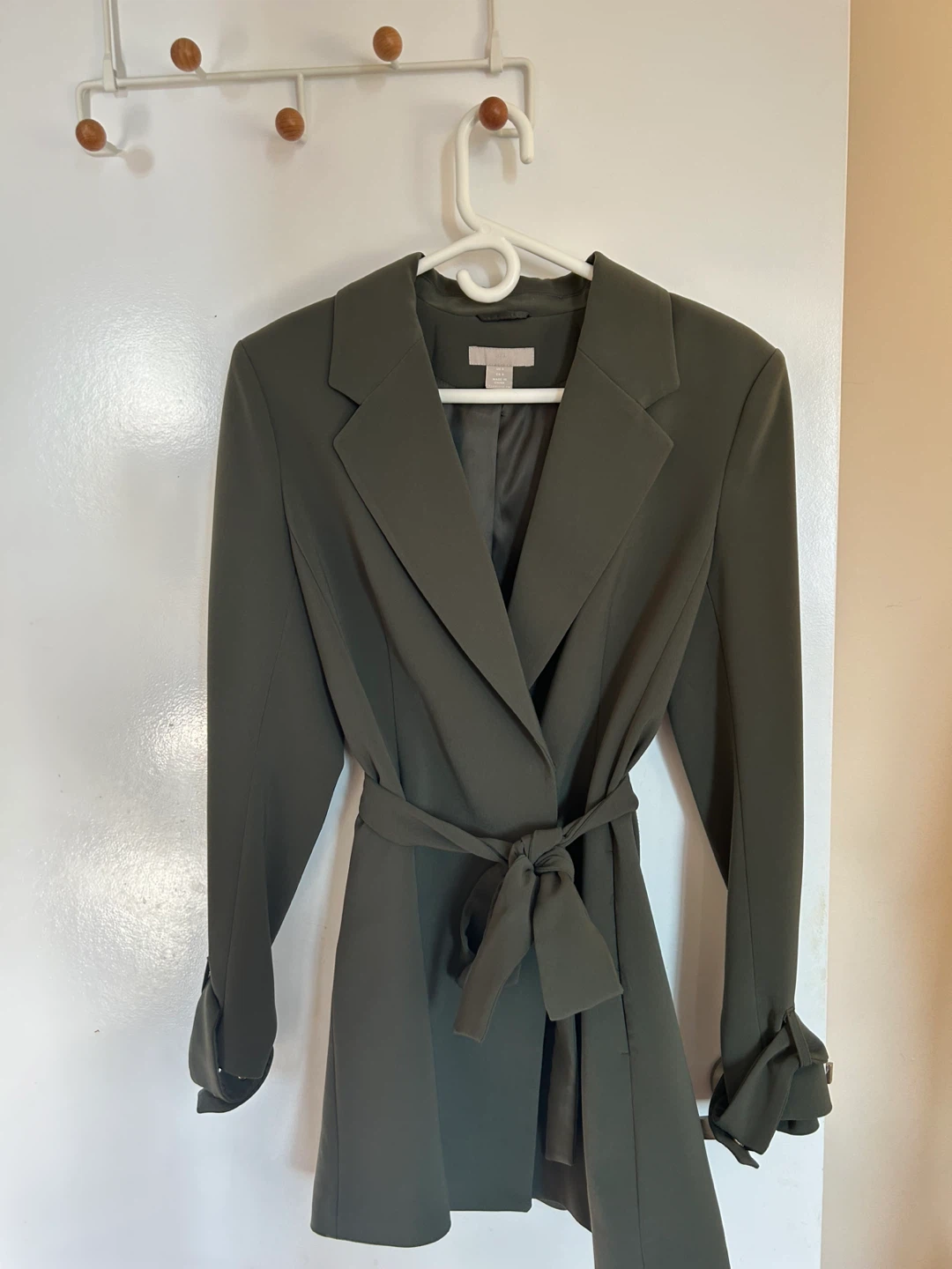 H&M Green Belted Blazer Dress