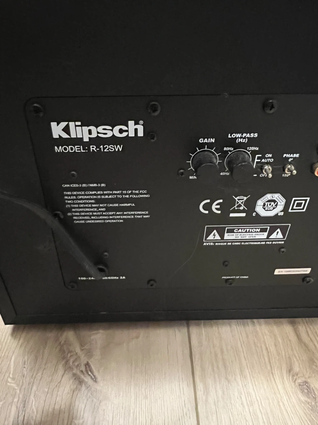Klipsch R-12SW Powered Subwoofer
