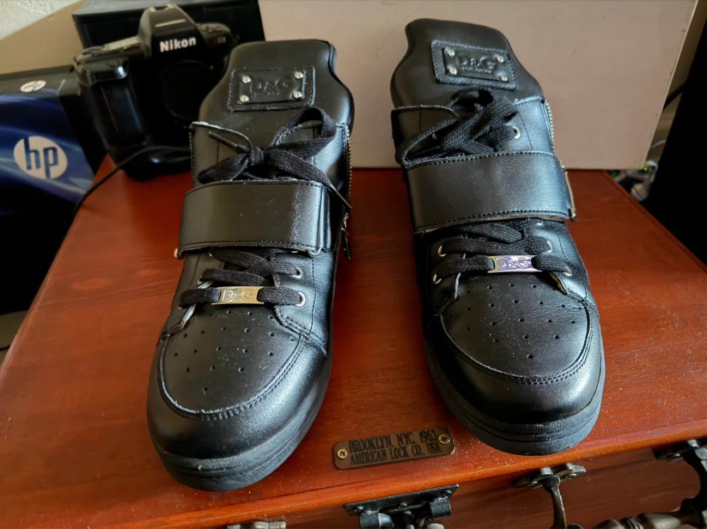 Dolce & Gabbana Black Leather Sneakers Men’s Size 10US
