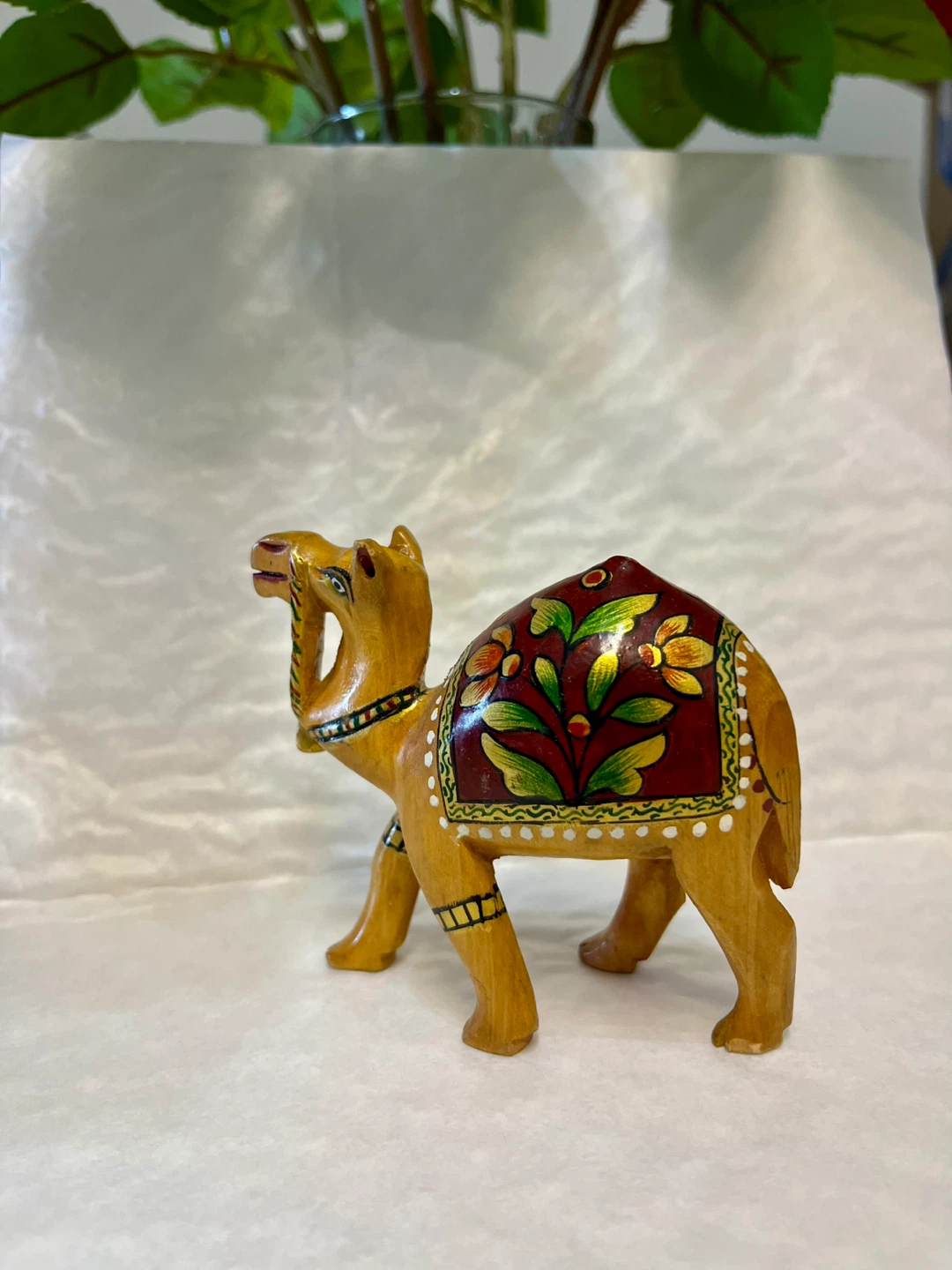 Wooden Camel & Elephant Figurines - Hand-Painted - photo 5
