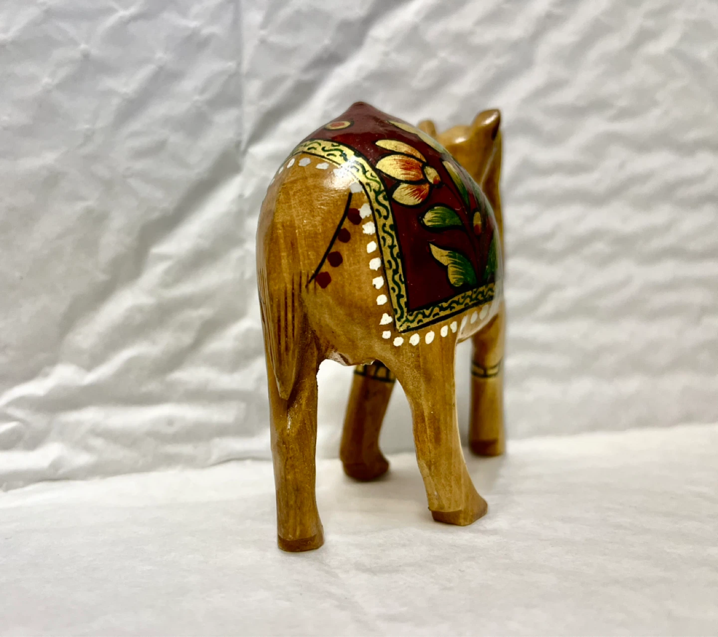 Wooden Camel & Elephant Figurines - Hand-Painted - photo 4