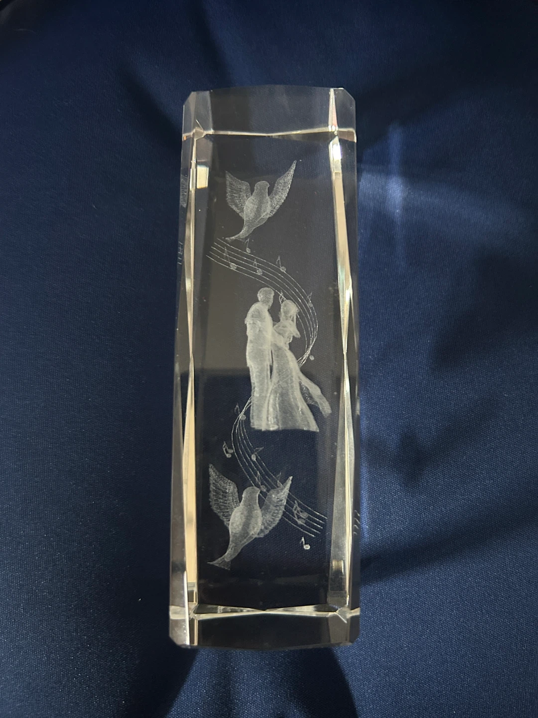 Crystal Engraved Figurine with Box