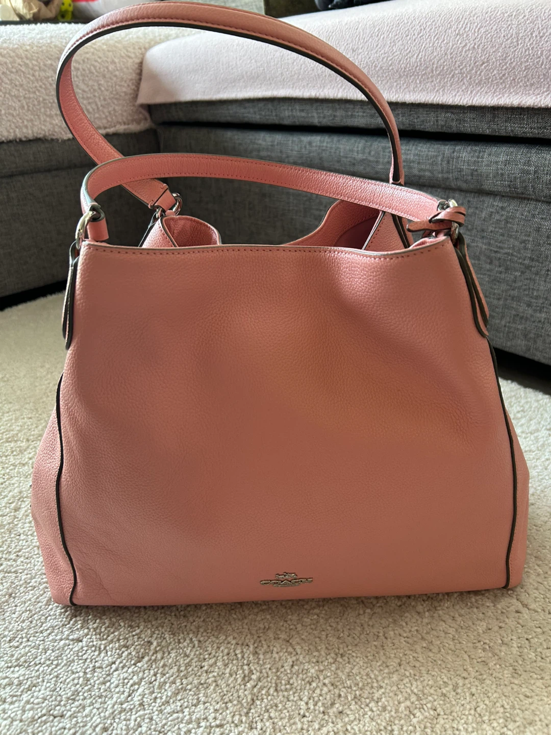 Coach Pink Pebbled Leather Shoulder Bag - photo 2
