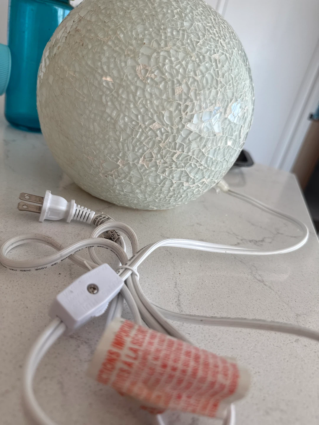 Mosaic Glass Sphere Decor Lamp + Smart Bulb - photo 2